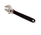 Adjustable wrench half polished with full dipped 2 color handle