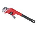 Slanting pipe wrench with black color half dipped handle