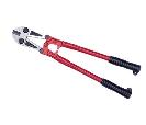 American type bolt cutter with red painted handle