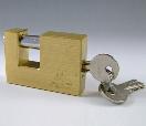 Brass recatangle padlock with BSU type