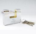 SKE TYPE ARMORED STEEL AND BRASS PADLOCK