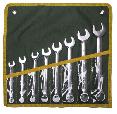 American type combination wrench flat panel sets in pouch packing