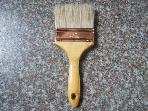 Paint brush with wooden handle,white natural bristle