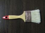 Paint brush with white bristle & wooden handle