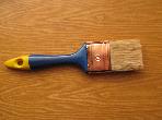 Paint brush with twice boild natural white bristle